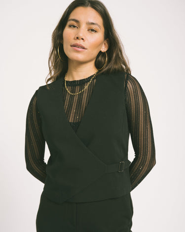 MSCH Macy Michelle Waistcoat Black - Things I Like Things I Love