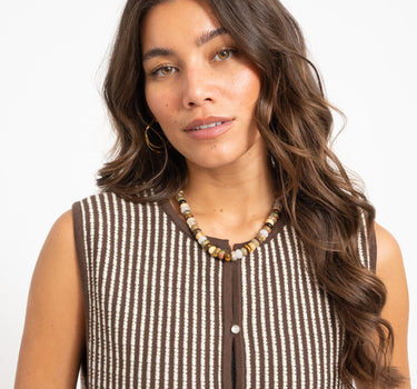 MSCH Priscilla Vest Brown - Things I Like Things I Love