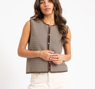 MSCH Priscilla Vest Brown - Things I Like Things I Love