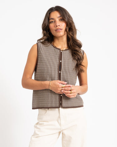MSCH Priscilla Vest Brown - Things I Like Things I Love