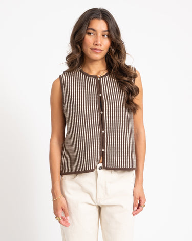 MSCH Priscilla Vest Brown - Things I Like Things I Love
