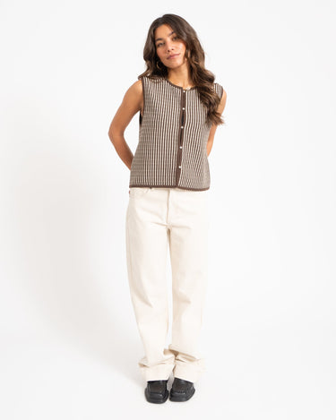 MSCH Priscilla Vest Brown - Things I Like Things I Love
