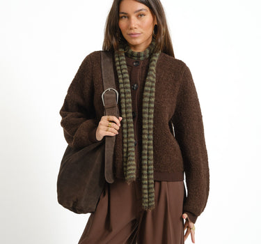 MSCH Taile Nerida Knit Cardigan Bruin - Things I Like Things I Love