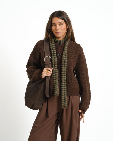 MSCH Taile Nerida Knit Cardigan Bruin - Things I Like Things I Love