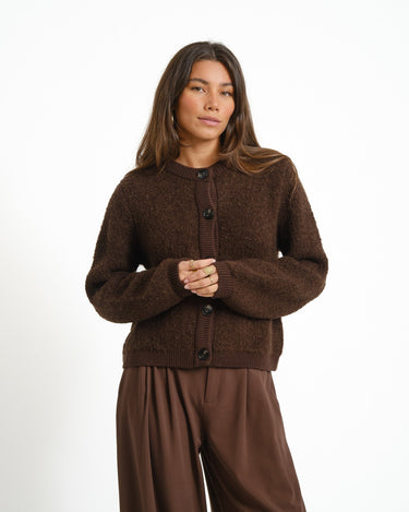 MSCH Taile Nerida Knit Cardigan Bruin - Things I Like Things I Love