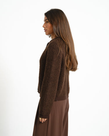 MSCH Taile Nerida Knit Cardigan Bruin - Things I Like Things I Love