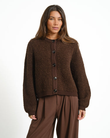MSCH Taile Nerida Knit Cardigan Bruin - Things I Like Things I Love