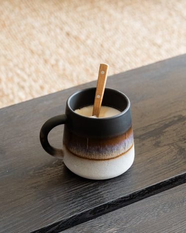 Becher Mojave Glasur Schwarz