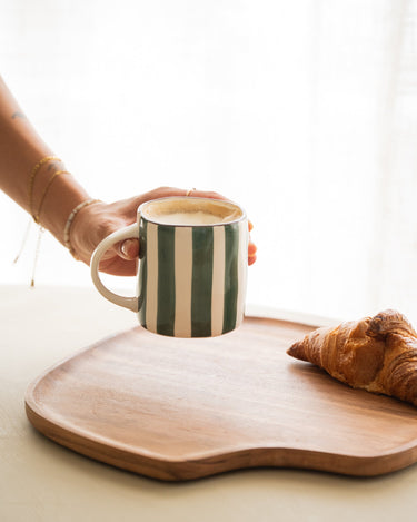 Mug Mykonos Green Stripe - Things I Like Things I Love