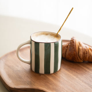 Mug Mykonos Green Stripe - Things I Like Things I Love