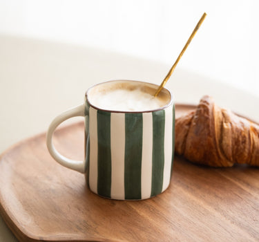 Mug Mykonos Green Stripe - Things I Like Things I Love