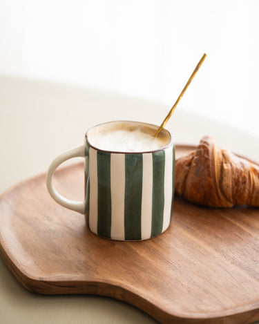 Mug Mykonos Green Stripe - Things I Like Things I Love