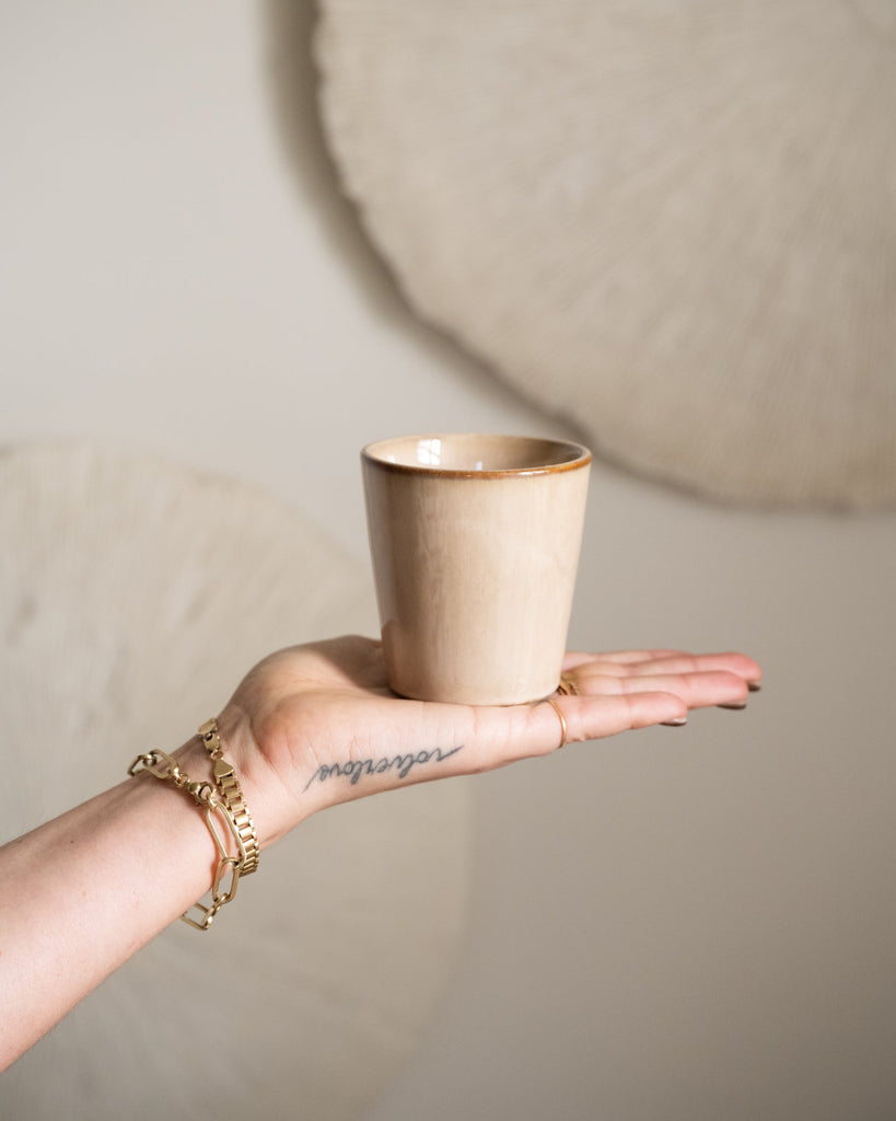 Mug/Candle Taupe Ceramic - Things I Like Things I Love