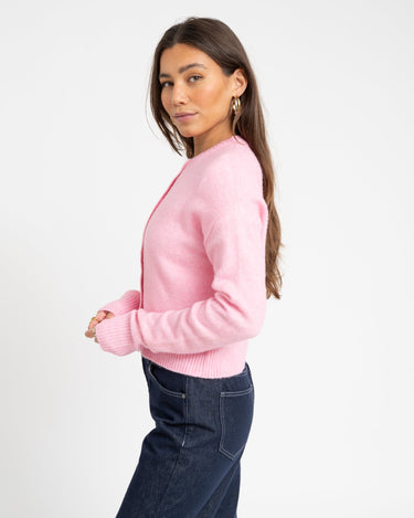 Natalie Diverse Cardigan Knit Pink - Things I Like Things I Love