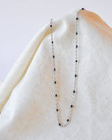 Necklace Dot Black Silver