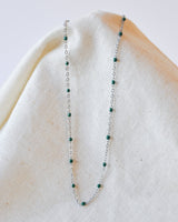 Necklace Dot Green Silver