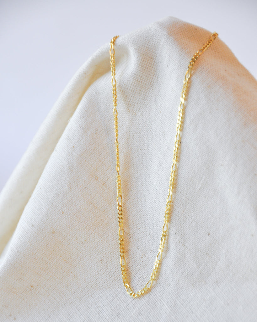 Necklace Figaro Goldplated - Things I Like Things I Love
