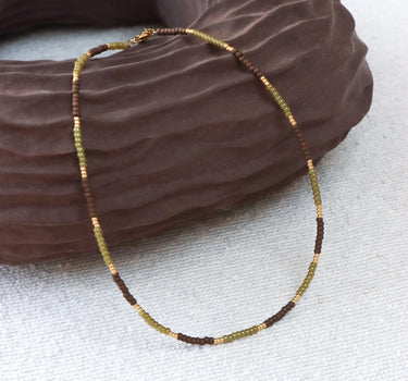 Necklace Lasso Gold Green - Things I Like Things I Love