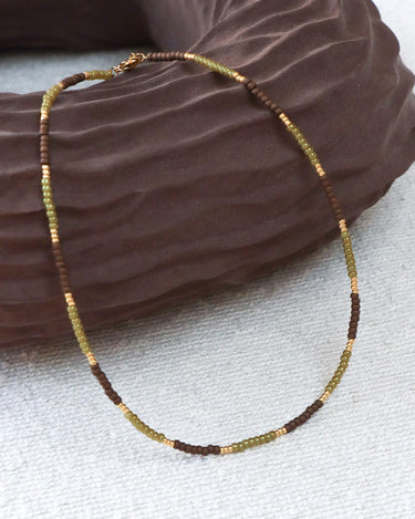 Necklace Lasso Gold Green - Things I Like Things I Love