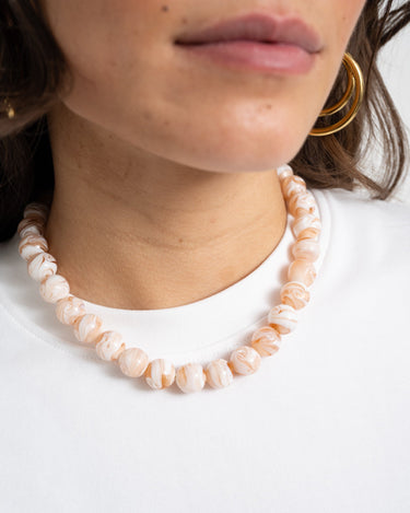 Necklace Marble Rose Pink - Things I Like Things I Love