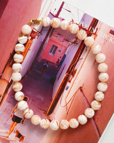 Necklace Marble Rose Pink - Things I Like Things I Love