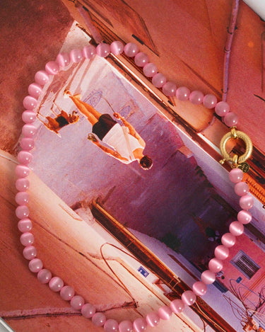 Necklace Pink Snake Gold Pink - Things I Like Things I Love