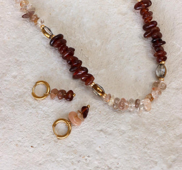 Necklace Red Rock Gold - Things I Like Things I Love