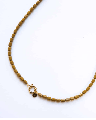 Necklace Saloon Gold Green - Things I Like Things I Love