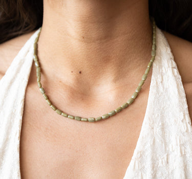 Necklace Saloon Gold Green - Things I Like Things I Love