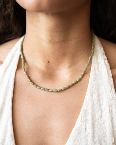 Necklace Saloon Gold Green - Things I Like Things I Love