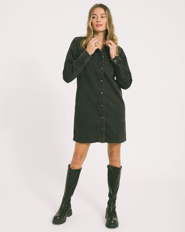 New Signe Denim Dress Black Denim - Things I Like Things I Love