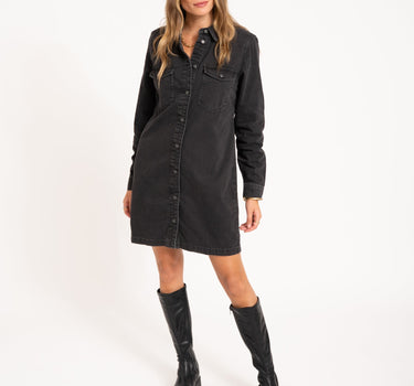 New Signe Denim Dress Black Denim - Things I Like Things I Love