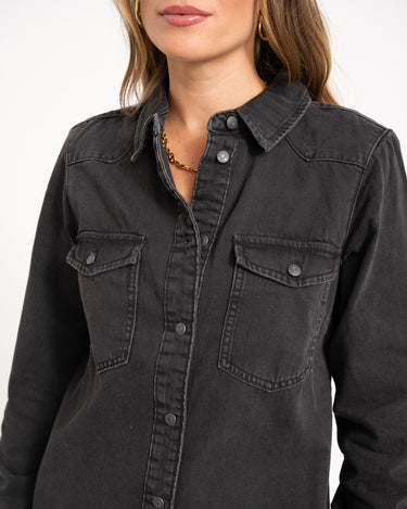 New Signe Denim Dress Black Denim - Things I Like Things I Love