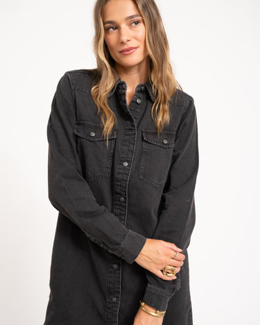 New Signe Denim Dress Black Denim - Things I Like Things I Love