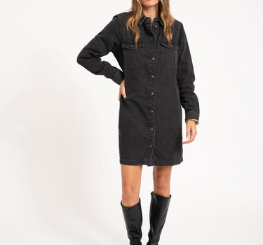 New Signe Denim Dress Black Denim - Things I Like Things I Love