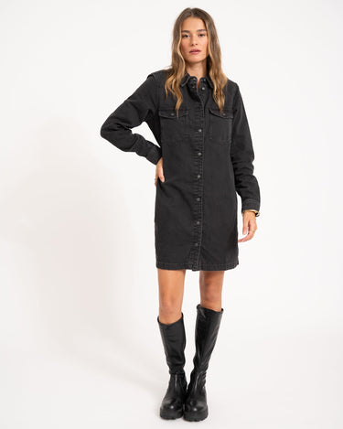 New Signe Denim Dress Black Denim - Things I Like Things I Love