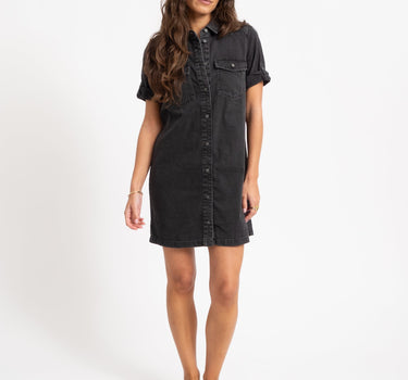 New Signe Denim Dress Black - Things I Like Things I Love
