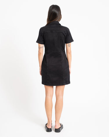 Nisa Slim Denim Dress Black - Things I Like Things I Love