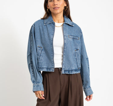 Nola Barny Jacket Medium Blue Denim - Things I Like Things I Love