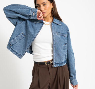 Nola Barny Jacket Medium Blue Denim - Things I Like Things I Love