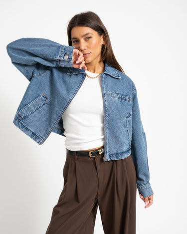 Nola Barny Jacket Medium Blue Denim - Things I Like Things I Love