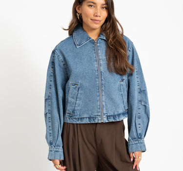 Nola Barny Jacket Medium Blue Denim - Things I Like Things I Love