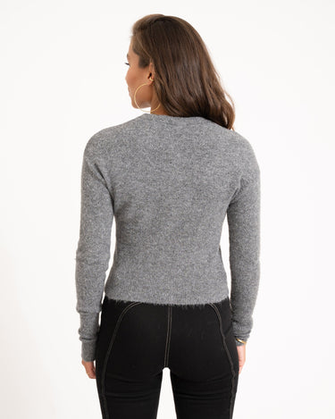 NOLA KNIT CARDIGAN Medium Grey Melange - Things I Like Things I Love