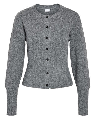 NOLA KNIT CARDIGAN Medium Grey Melange - Things I Like Things I Love