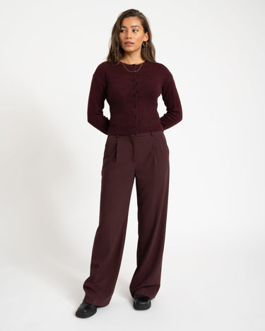 Nola Knit Cardigan Windsor Wine - Things I Like Things I Love
