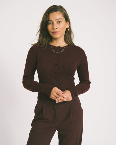 Nola Knit Cardigan Windsor Wine - Things I Like Things I Love