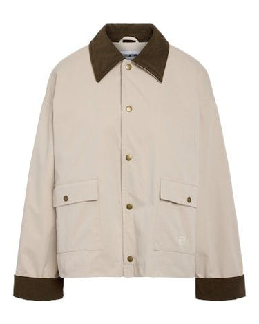 Nora Corduroy Collar Jacket Beige - Things I Like Things I Love