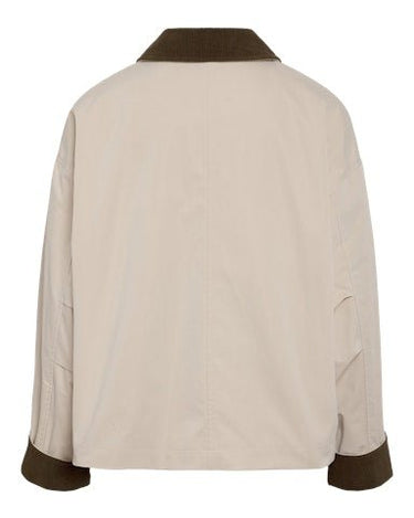 Nora Corduroy Collar Jacket Beige - Things I Like Things I Love