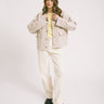 Nora Corduroy Collar Jacket Beige - Things I Like Things I Love