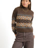 Nordic High Neck Knit Chocolate Bruin/WASHED - Things I Like Things I Love